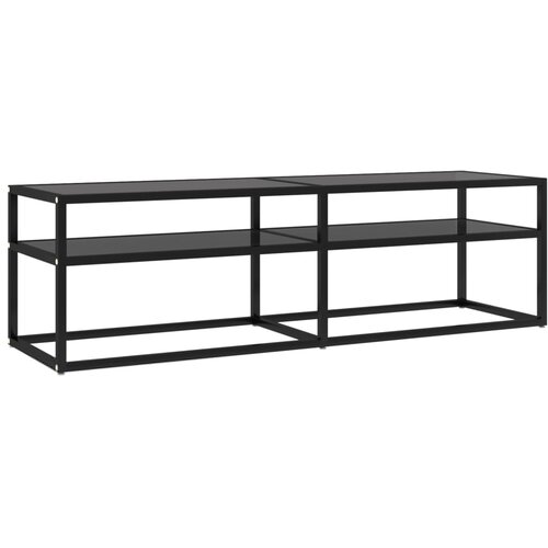 Maison Chic TV omarica - TV enota - Televizijska omarica črna 140x40x40,5 cm kaljeno steklo, (21699254) Slike