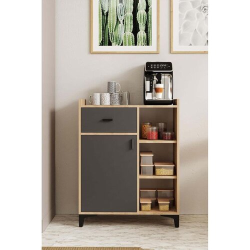 Hanah home vi&scaron;enamenski ormarić Pidas, 80 cm, hrast Sonoma / antracit Cene