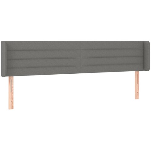  Uzglavlje s u&amp;scaron;ima tamnosivo 203x16x78/88 cm od tkanine Slike