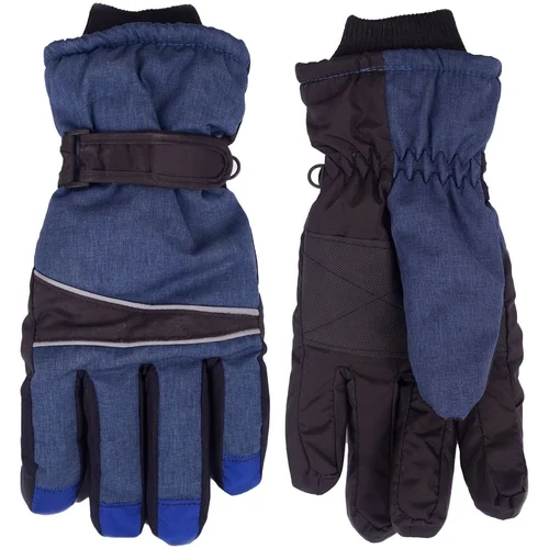 Yoclub Man's Gloves REN-0345F-A250 Navy Blue