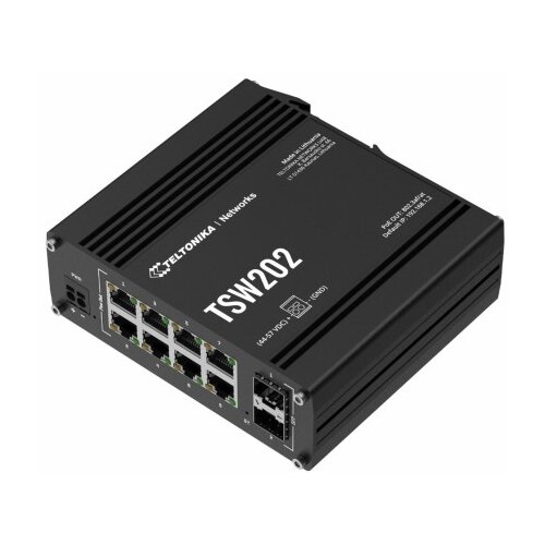 Teltonika stikalo Giga 8-port 8x PoE 2xSFP 240W DIN Mini managed TSW202 Cene