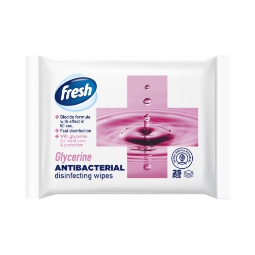 Fresh glycerine antibacterial vlažne maramice 25 komada Cene