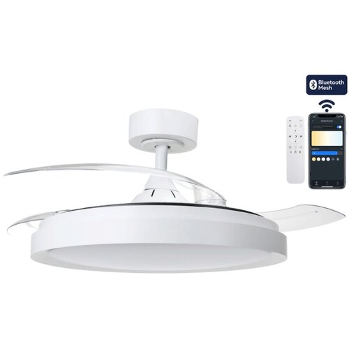  Aigostar-LED prigu&amp;scaron;iva stropni ventilator LED/50W/230V 2700-6500K 106cm + daljinski upravljač, bela Slike