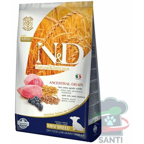 Farmina N&D hrana za štence (jagnjetina, borovnica) low grain lamb & blueberry (puppy, mini) 2.5kg Cene