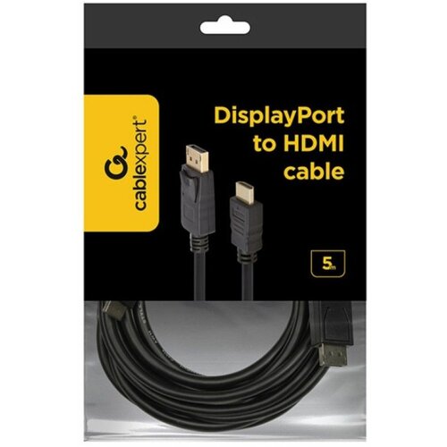 Gembird CC-DP-HDMI-5M DisplayPort na HDMI digital interface kabl 5m Slike