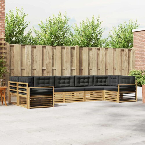 Set vanjskih sofa 7 kom. Bijela i antracit Čvrsto drvo akacije 404 x 168,5 x 73 cm Cene