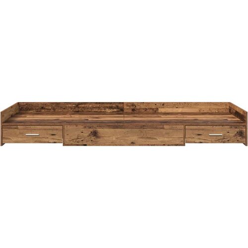  S uzglavljem s ladicama Staro drvo 100 x 200 cm Konstruirano drvo Slike