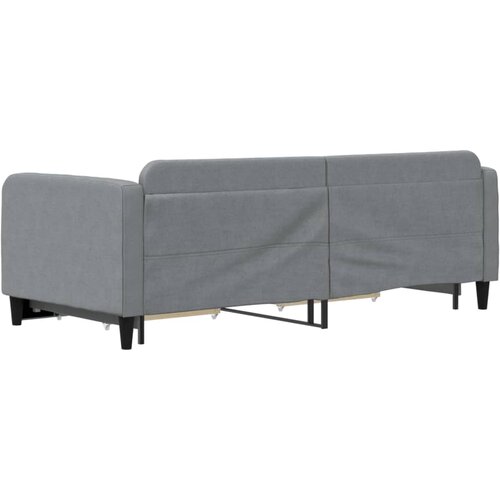  Dnevni krevet na razvlačenje svjetlosivi 90 x 200 cm od tkanine Slike