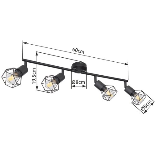  Brilagi - Spot svetiljka CAGE 4xE14/40W/230V Slike