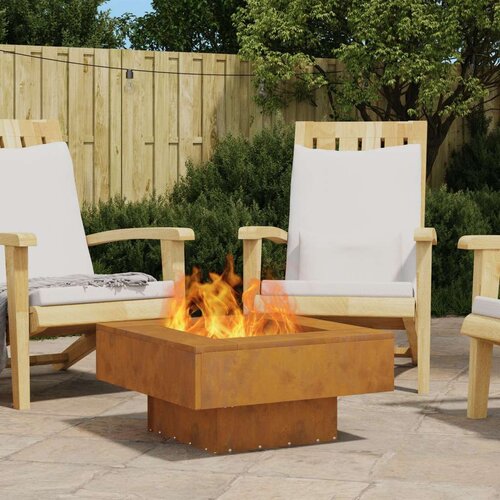 vidaXL Otporn čelik/Smeđa Corten čelik 60 x 60 x 30 cm Vanjski vatra Cijene