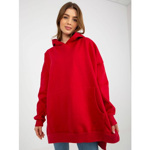 Fashion Hunters Dark red long oversize hoodie by MAYFLIES Cene
