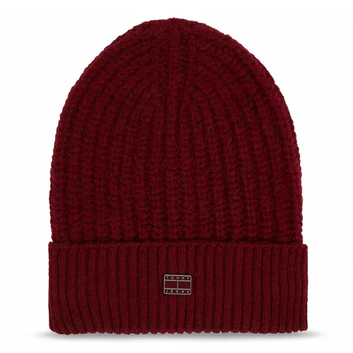 Tommy Jeans Kapa Tjw Cosy Knit Beanie AW0AW15462 Deep Rouge VLP