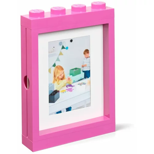 Lego Rožnat okvir za fotografije LEGO®, 19,3 x 4,7 cm