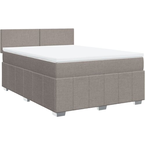 Maison Chic Box spring postelja - Vzmetna postelja z vzmetnico taupe 140x200 cm blago SL11470, (21884834) Cene