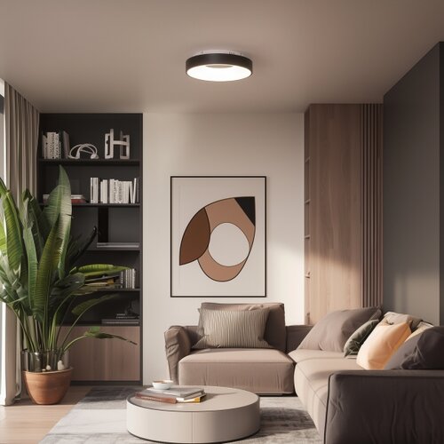  Brilagi - LED prigu&amp;scaron;iva stropna svetiljka FALCON II LED/67W/230V prečnik 40 cm crna +daljinski upravljač Slike