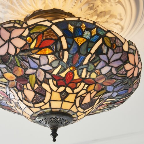 Endon 111915 - Povr&amp;scaron;inski montiran Tiffany luster SULLIVAN, 3x E27/10W/230V, prečnik 40 cm Slike