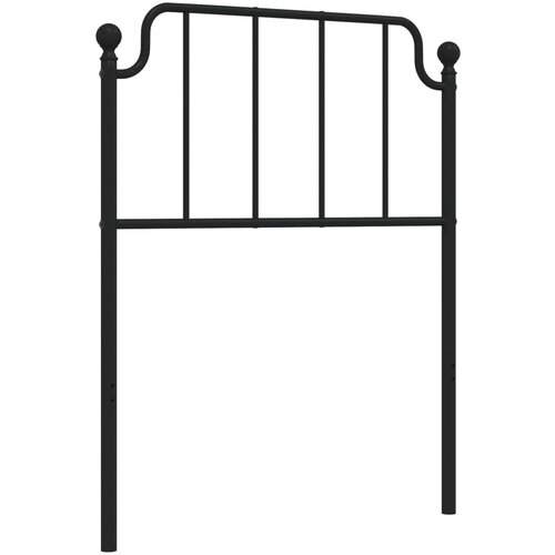 VidaXL Kovinsko posteljno vzglavje črno 75 cm, (20951778) Slike