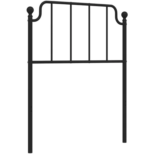 vidaXL Kovinsko posteljno vzglavje črno 75 cm, (20951778)