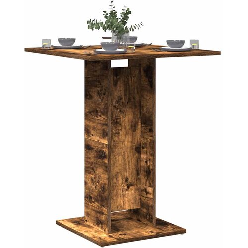 Bistro stol boja dimljenog hrasta 60x60x75 cm konstruirano drvo Slike