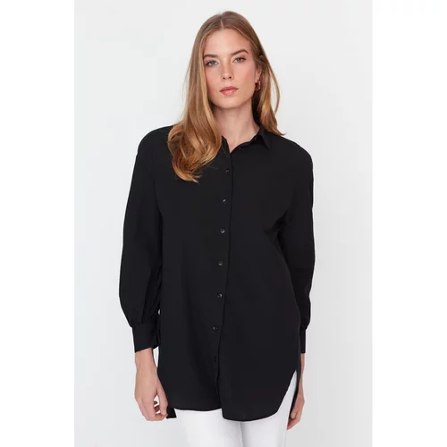 Trendyol Black Slit Woven Shirt