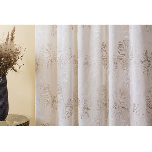 Mendola Fabrics Bež prozirna zavjesa 140x260 cm Cybele – Cijene