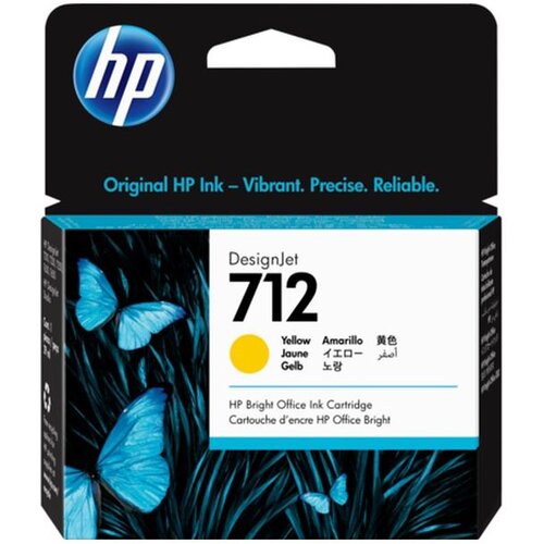 HP ČRNILO RUMENO 712 ZA DESIGNJET STUDIO/STEEL/T230/T630/T650 29ml 3ED69A Slike