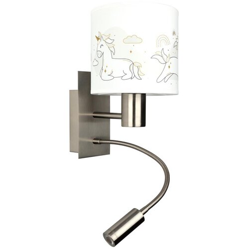 Brilagi LED fleksibilna lampa BOBO 1xE27/25W/230V + LED/3W m. hrom/bela/jednorozi Slike