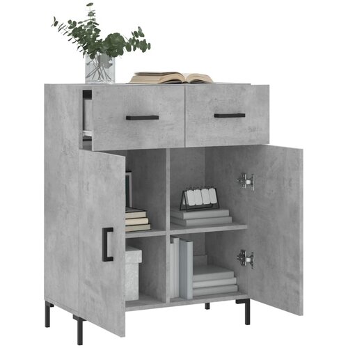  Komoda siva boja betona 69,5x34x90 cm od konstruiranog drva Slike