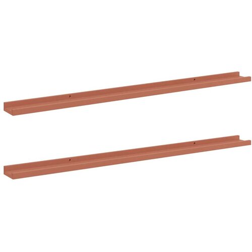  Polica na zidu 2 pcs Crvena 115 x 9 x 3 cm Konstruirano drvo Slike