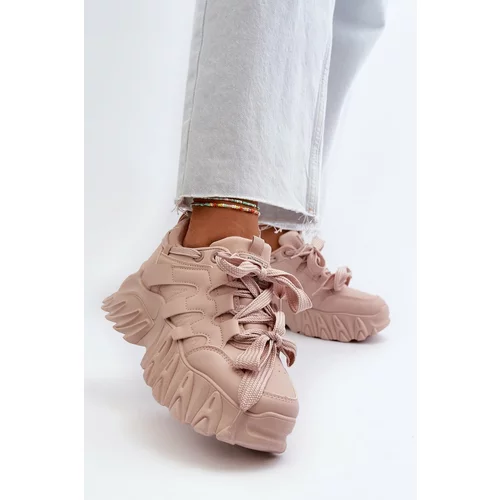 Kesi Women's sneakers with a chunky sole, pink Ellerai