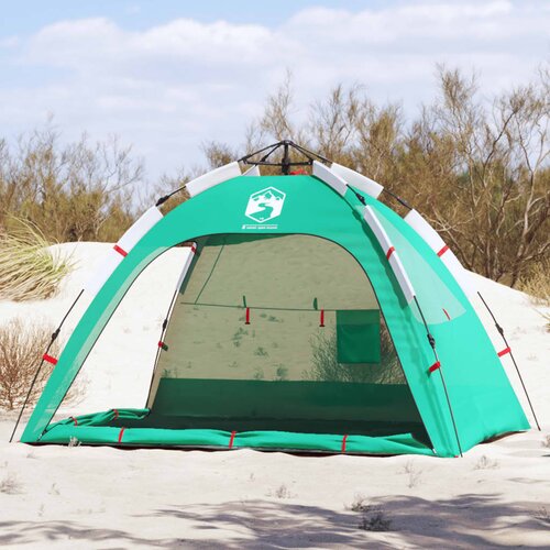  The Living Store Šotor za plažo za 2 osebi zelen za hitro postavitev vodoodporen - Šotor Za Plažo, (21487107) Cene