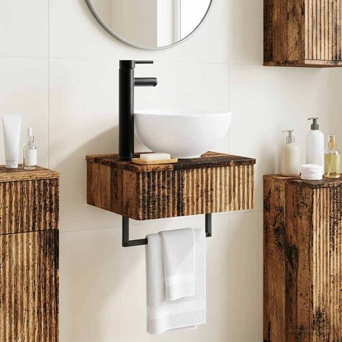  Zidni sudoper Staro drvo 40 x 35 x 39 cm Konstruirano drvo Cene
