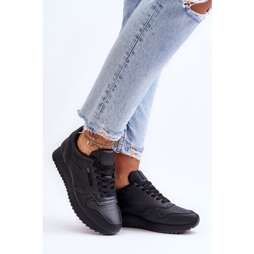 Kesi Sport shoes leather lace-up platform Black Merida Slike