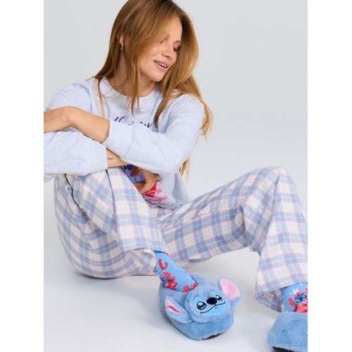 Sinsay Dvodijelna pidžama s pamukom s kariranim uzorkom Stitch Slike