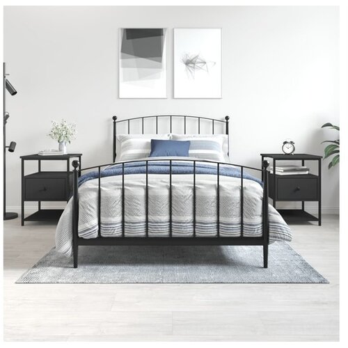 vidaXL Noćni ormarići 2 kom crni 40 x 42 x 56 cm od konstruiranog drva Cijene