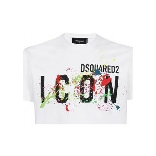 Dsquared T-Shirt Icon Homme blanc Crna