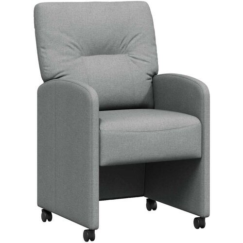 vidaXL Jedilni stoli s kolesi 2 pcs Svetlo siva 57 x 67 x 95 cm blago, (5000093081) Cene