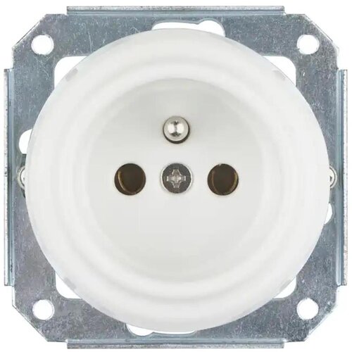  Bohemia-Design - Porcelanska retro kućna utičnica bez okvira 250V/16A bela Cene