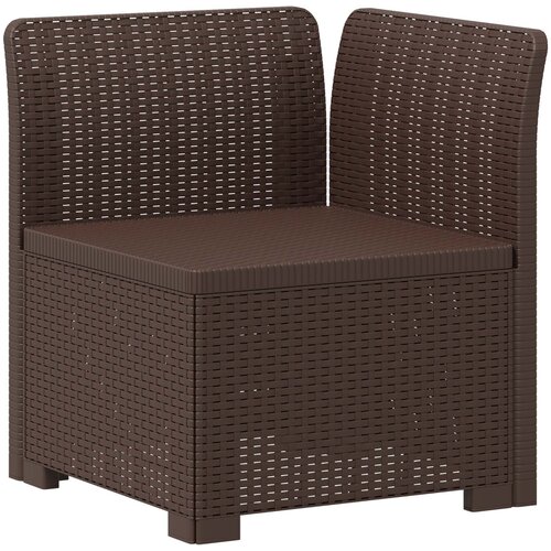 SOFA za vrt za 3 osobe sa izgledom rattan PP Smeđa Slike