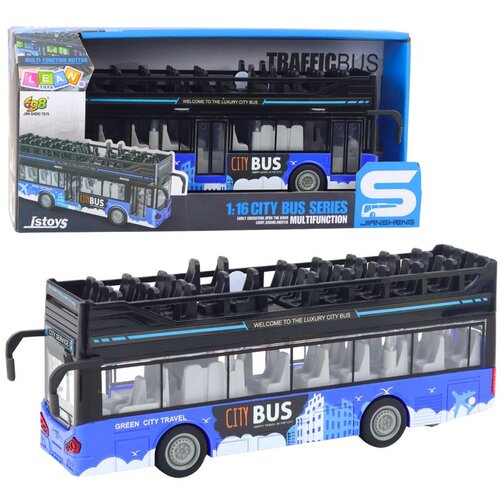  Gradski autobus na kat 1:16 Svjetla za vožnju zvuče plavo Slike