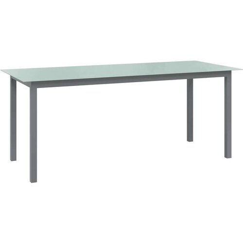In vrtni stol svjetlosivi 190 x 90 x 74 cm od aluminija i stakla Cijene