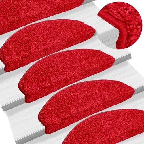  Prostirke za stepenice 10 kom 65x21x4 cm crvene poluokrugle velike Cijene