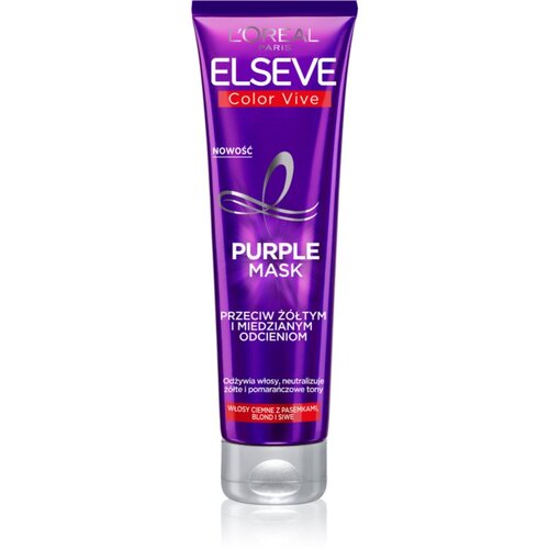 L´Oréal Paris Elseve Color-Vive Purple hranilna maska za blond lase in lase s prameni 150 ml Cene