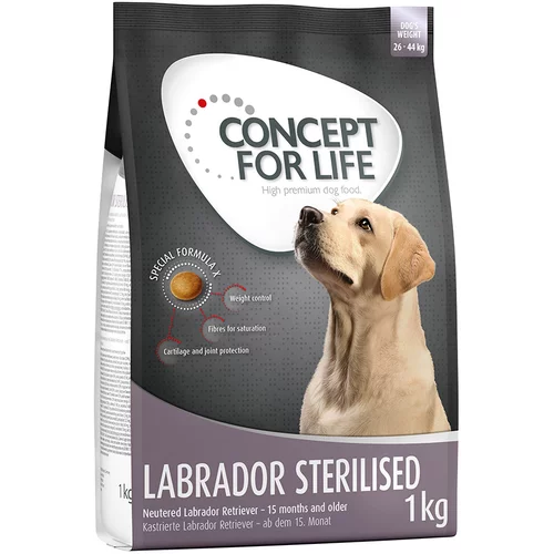 Concept for Life 1 kg oz. 1,5 kg po posebni ceni! - Labrador Sterilised (1 kg)