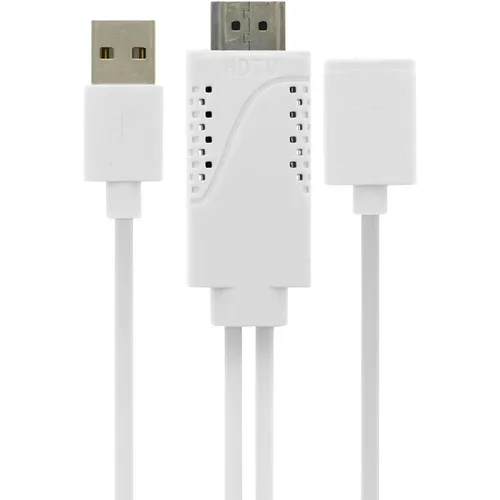 AVIZAR MHL ženski USB na moški kabel HDMI in moški USB kabel, kakovost HDTV 1080P, 1,8 m str. Pametni telefon in tablica, (20618034)
