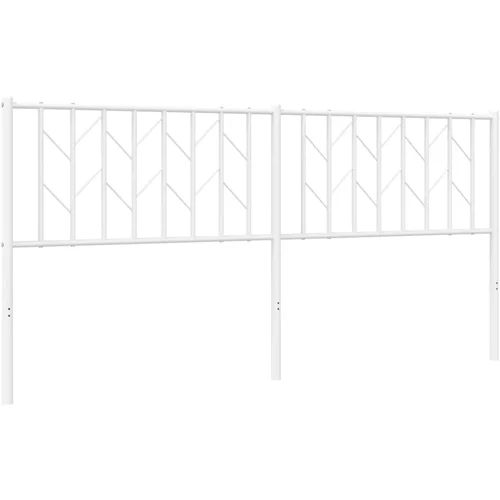 vidaXL Kovinsko vzglavje belo 180 cm, (21142786)