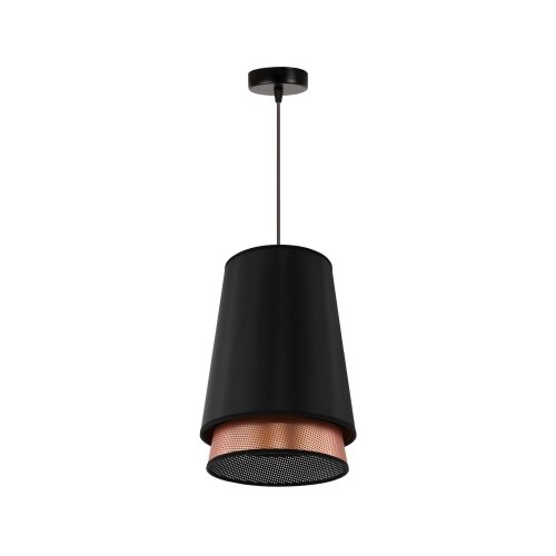  Duolla - Visilica na sajli BELL SHINY 1xE27/15W/230V prečnik 25 cm crna/bakarna Slike