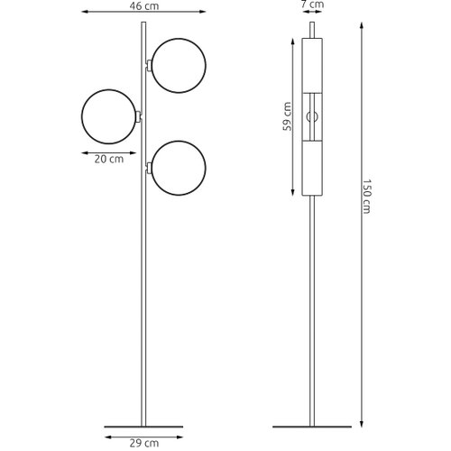  podna lampa drumz 3xE14/10W/230V bež Slike