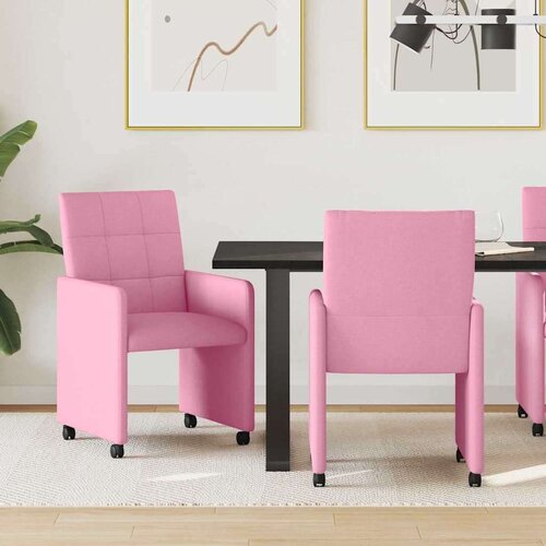 vidaXL Trpezarijske stolice 2 pcs Ružičasta 58 x 65 x 94 cm tkanina Cene
