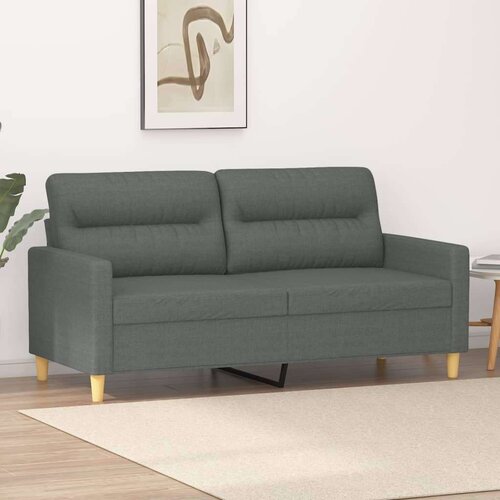 VidaXL Dvosjed od tkanine tamnosivi 140 cm Slike